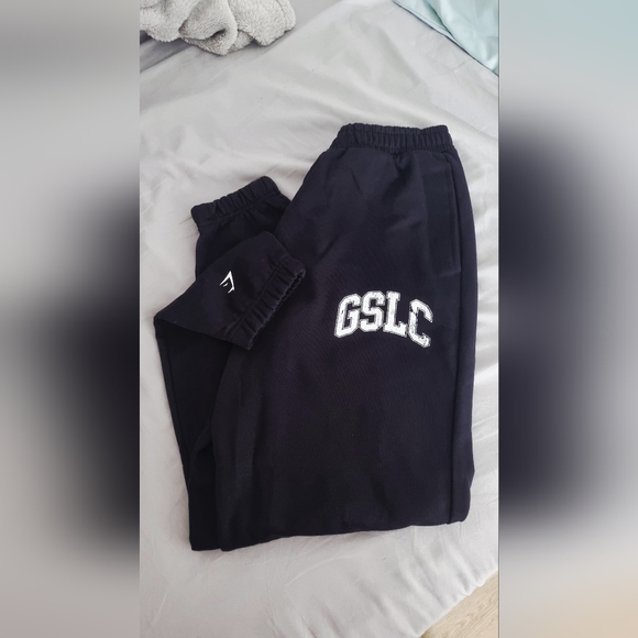 Gymshark Black GSLC Collegiate Joggers - Picture 3 of 3